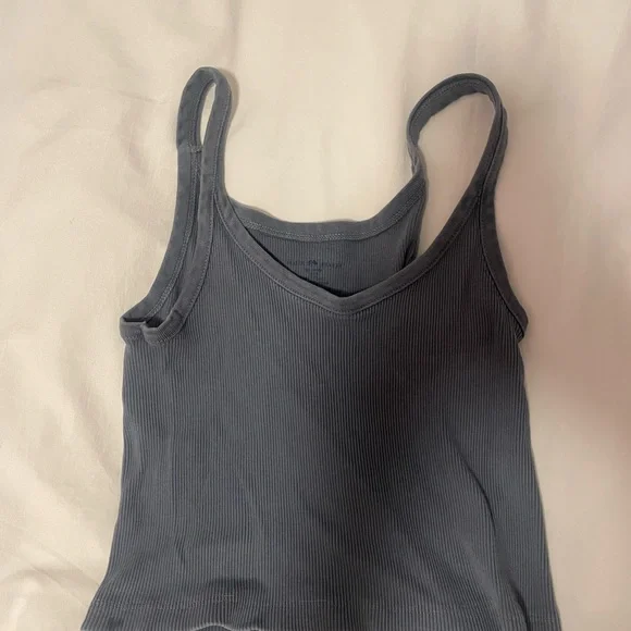Brandy Melville Gray Fitted Crop Camisole - Picture 1 of 3